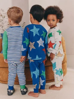 Pyjama's|Nachtkleding En Pyjama's|Next - Verpakking van 3 knusse pyjama's (9 mnd-10 jr) Meerkleurig sterren 