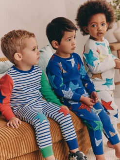 Pyjama's|Nachtkleding En Pyjama's|Next - Verpakking van 3 knusse pyjama's (9 mnd-10 jr) Meerkleurig sterren 