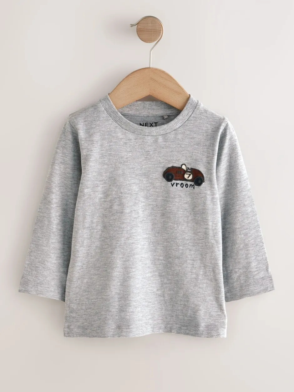 Tops|Multipacks*Next - Set van 5 T-shirts met lange mouwen (3 mnd-7 jr) Meerkleurig voertuigen