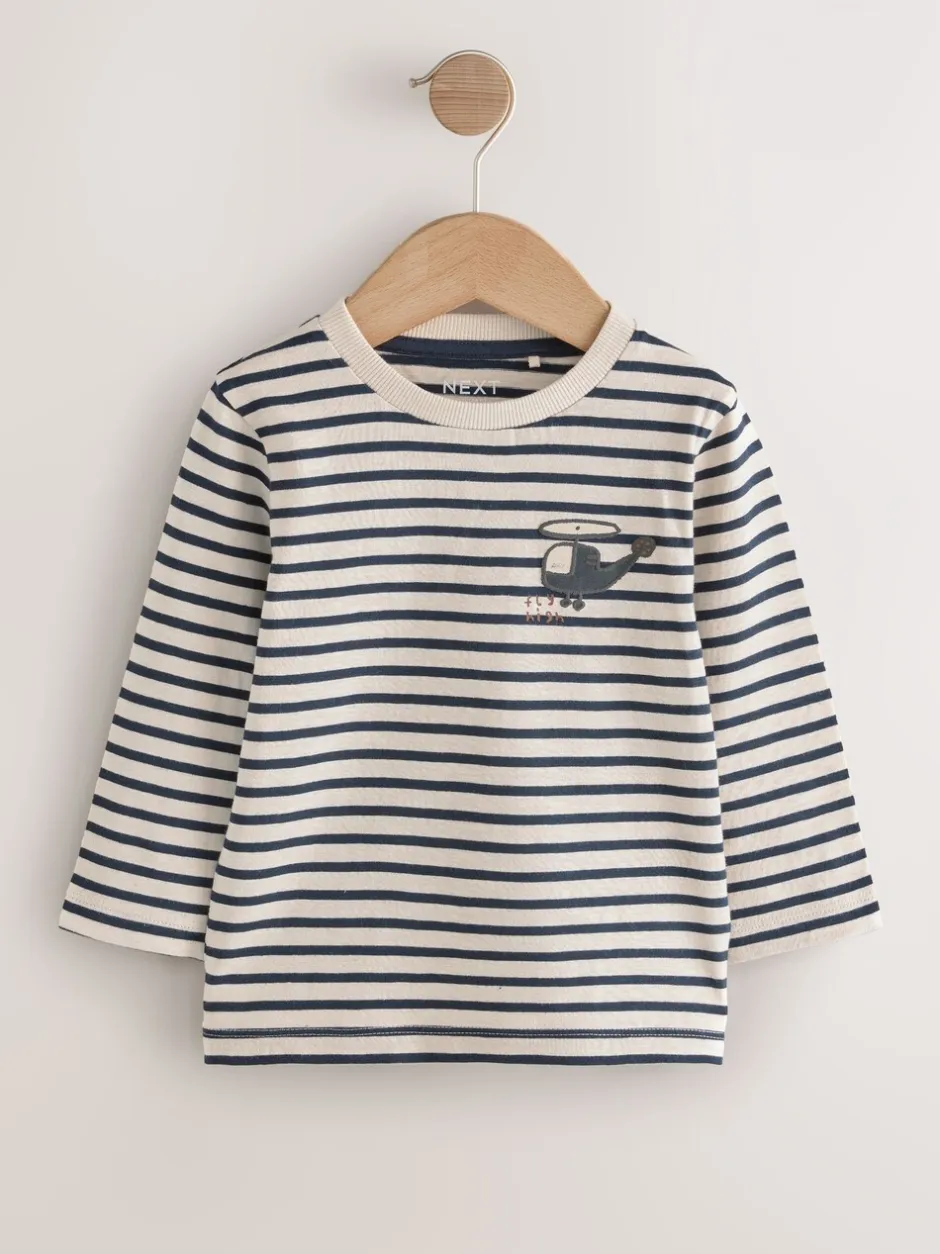 Tops|Multipacks*Next - Set van 5 T-shirts met lange mouwen (3 mnd-7 jr) Meerkleurig voertuigen