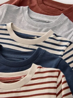 Tops|Multipacks*Next - Set van 5 T-shirts met lange mouwen (3 mnd-7 jr) Meerkleurig voertuigen