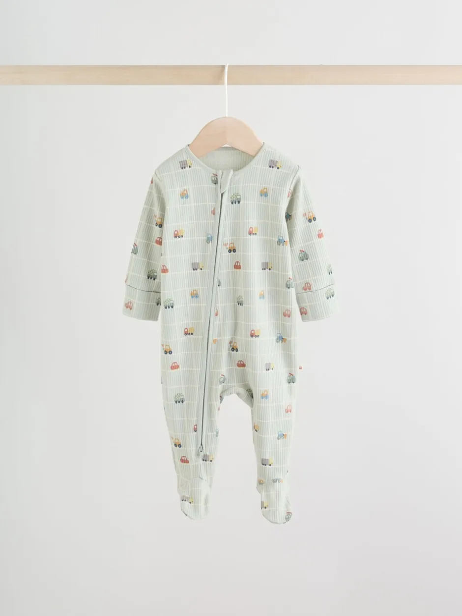 Multipacks|Babypakjes En Babypyjama's*Next Meerkleurig voertuigen - Verpakking van 3 babyslaappakjes met tweewegrits (0 mnd - 2 jr)