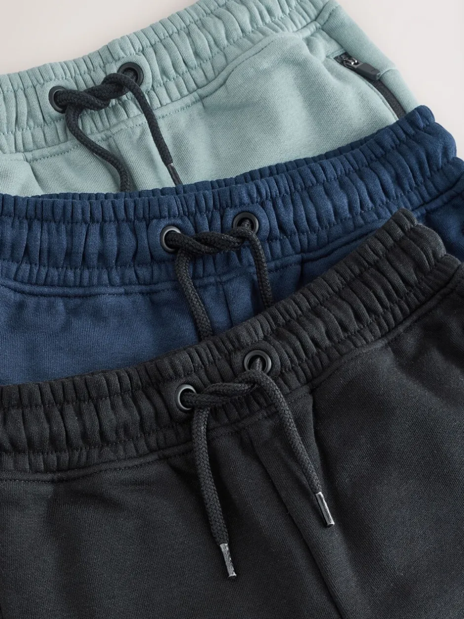 Joggingbroeken*Next - Verpakking van 3 slim fit joggingbroeken met (3-16jaar) Meerkleurig Zwart/Marine/Mineraal
