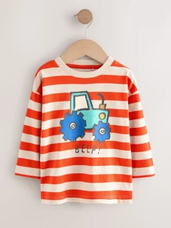 Tops|T-Shirts|Next Meerkleurige Digger - Set van 3 T-shirts met grafische print en lange mouwen (3mnd-7jr)