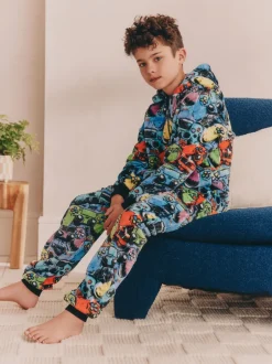 Nachtkleding En Pyjama's|Next - Fleece onesie (3-16 jr) Meerkleurige Gamer