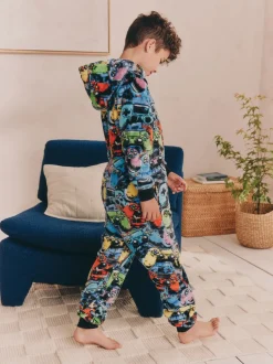 Nachtkleding En Pyjama's|Next - Fleece onesie (3-16 jr) Meerkleurige Gamer