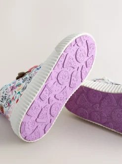Sneakers*Next Meerkleurige schetsachtige print - Hoge sneakers met veters