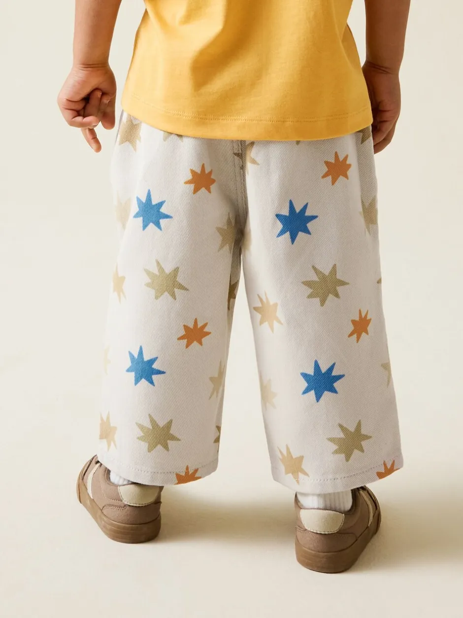 Broeken En Chino's*Next Meerkleurige sterrenprint - Wijde broek met elastische taille (3mnd-7jr)