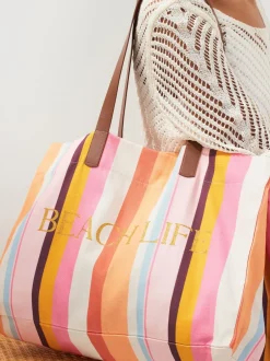 Tassen En Portemonnees*Next - Strandtas Meerkleurige strepen