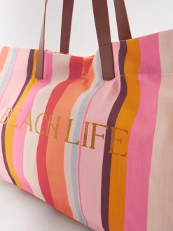 Tassen En Portemonnees*Next - Strandtas Meerkleurige strepen