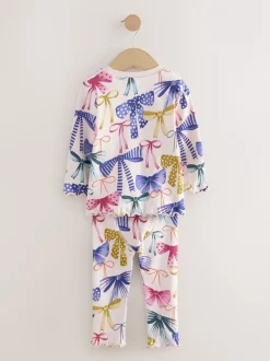Nachtkleding En Pyjama's|Pyjama's*Next Meerkleurige Strik Print - Verpakking van 3 knusse pyjama's (9 mnd-12 jr)