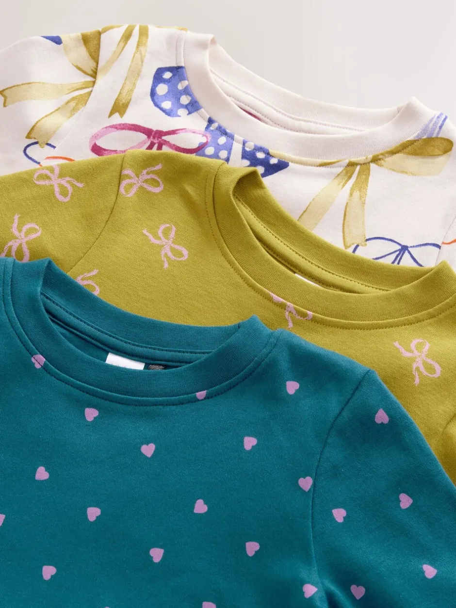 Nachtkleding En Pyjama's|Pyjama's*Next Meerkleurige Strik Print - Verpakking van 3 knusse pyjama's (9 mnd-12 jr)
