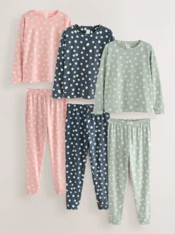 Pyjama's|Loungewear*Next Met stippen - Long Sleeve Pyjamas 3 Pack
