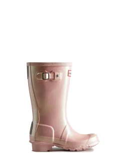 Laarzen*Hunter - Kids Big Original Nebula Wellies Metallic roze
