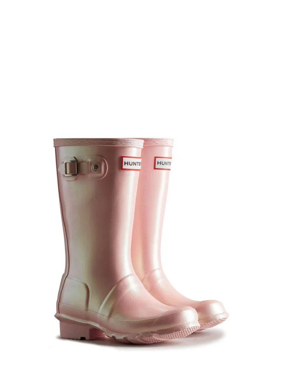 Laarzen*Hunter - Kids Big Original Nebula Wellies Metallic roze
