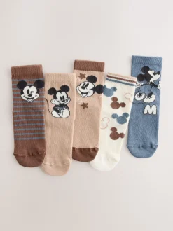 Sokken*Next Mickey Mouse - Verpakking van 5 paar Character sokken met hoog katoengehalte