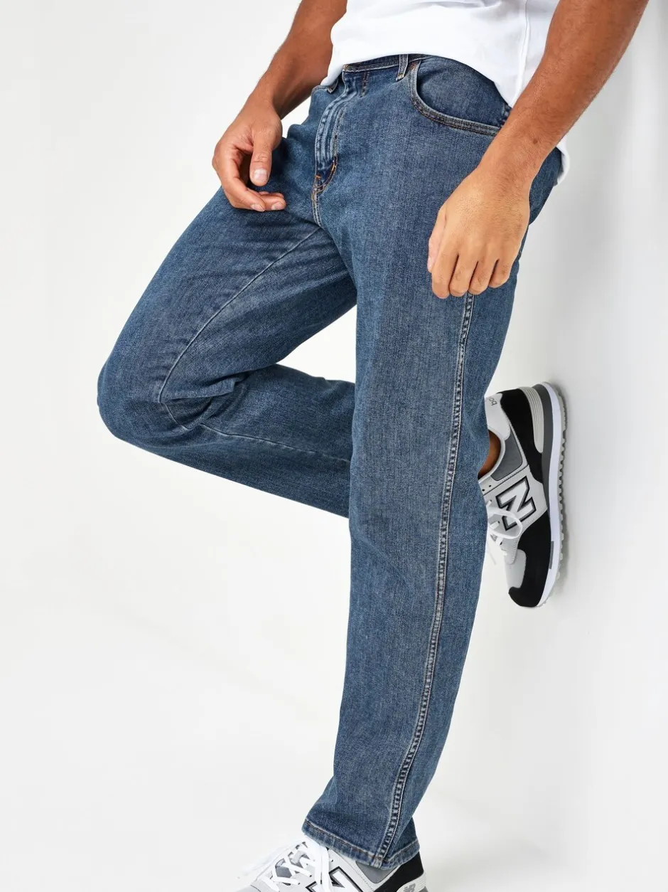 Jeans|Wrangler Mid wash - Texas authentieke jeans met rechte pasvorm