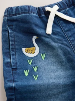 Jeans En Joggingbroeken|Jeans|Next - Jeans met elastische taille (3mnd-7jr) Middelblauw Boerderijpersonage
