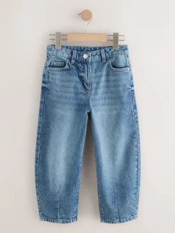 Jeans|Next Middenblauw denim - Barrel jeans (3-16jaar)