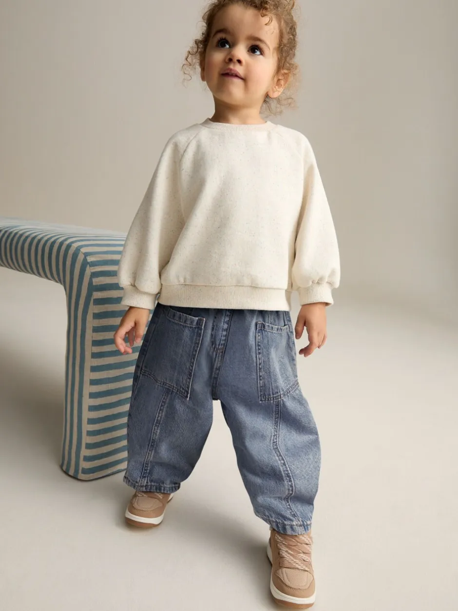 Jeans En Joggingbroeken|Jeans*Next - Barrel 100% katoenen jeans (3mnd-7jr) Middenblauw denim