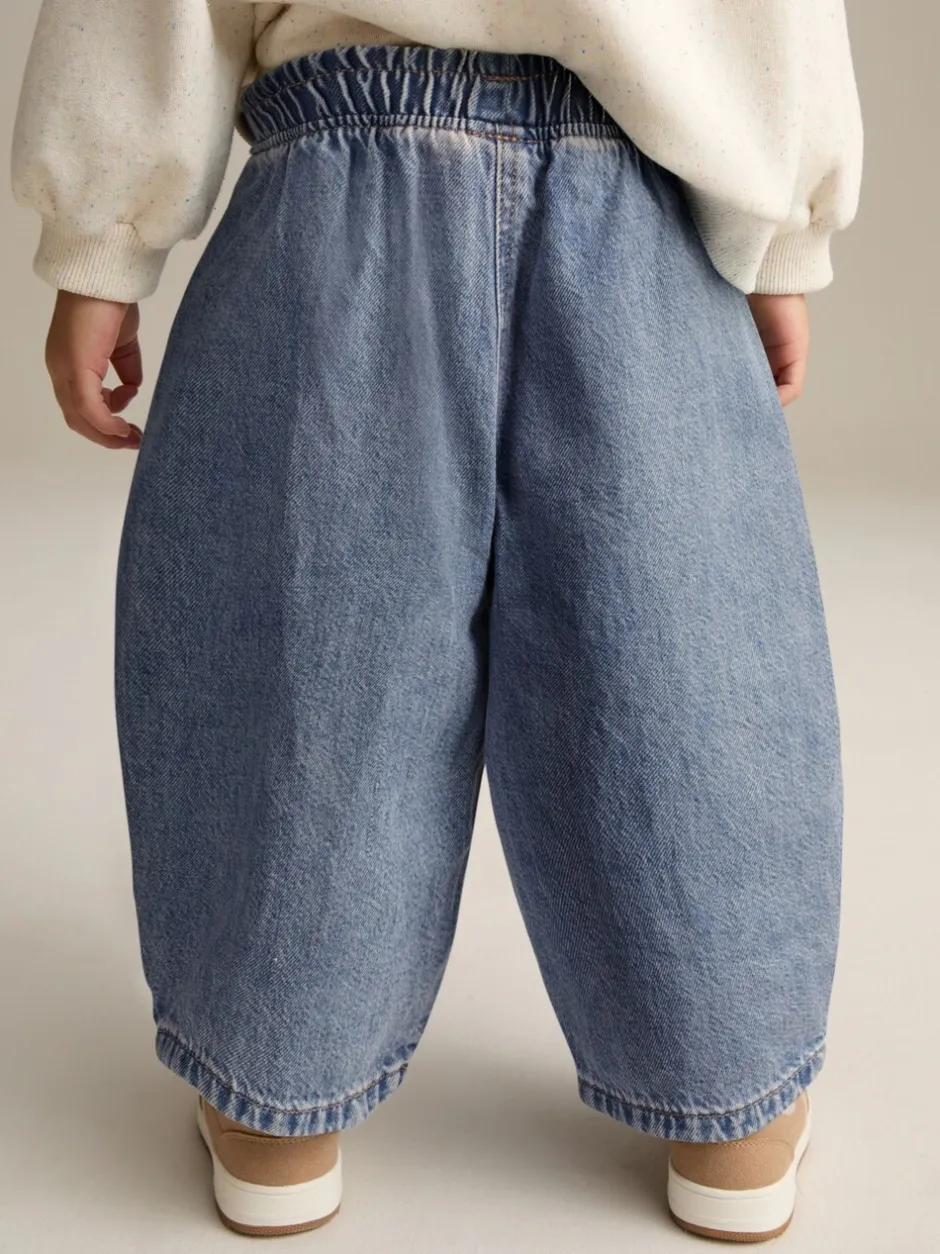 Jeans En Joggingbroeken|Jeans*Next - Barrel 100% katoenen jeans (3mnd-7jr) Middenblauw denim