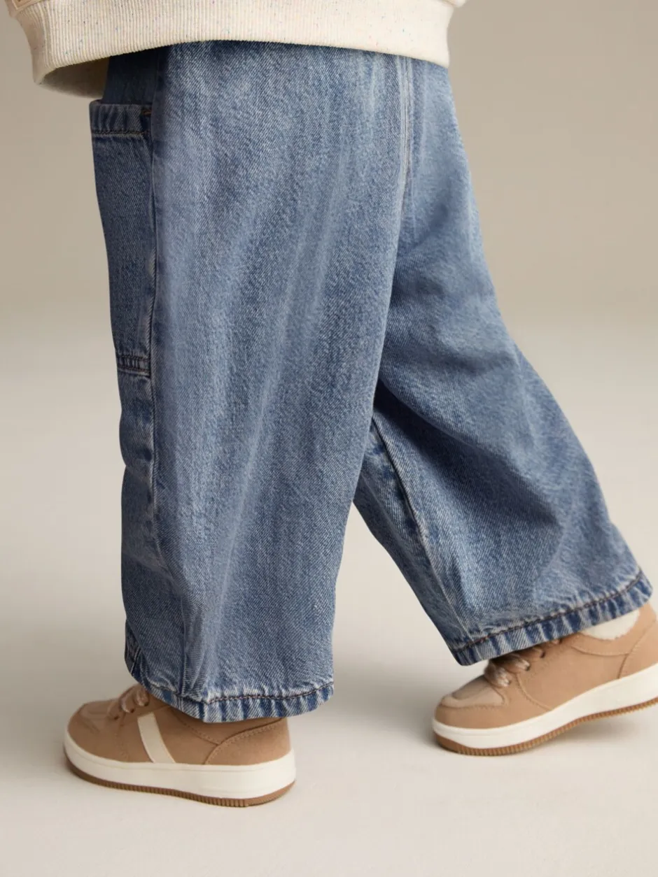 Jeans En Joggingbroeken|Jeans*Next - Barrel 100% katoenen jeans (3mnd-7jr) Middenblauw denim