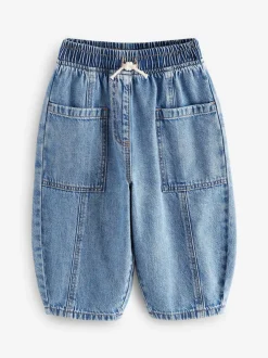 Jeans En Joggingbroeken|Jeans*Next - Barrel 100% katoenen jeans (3mnd-7jr) Middenblauw denim