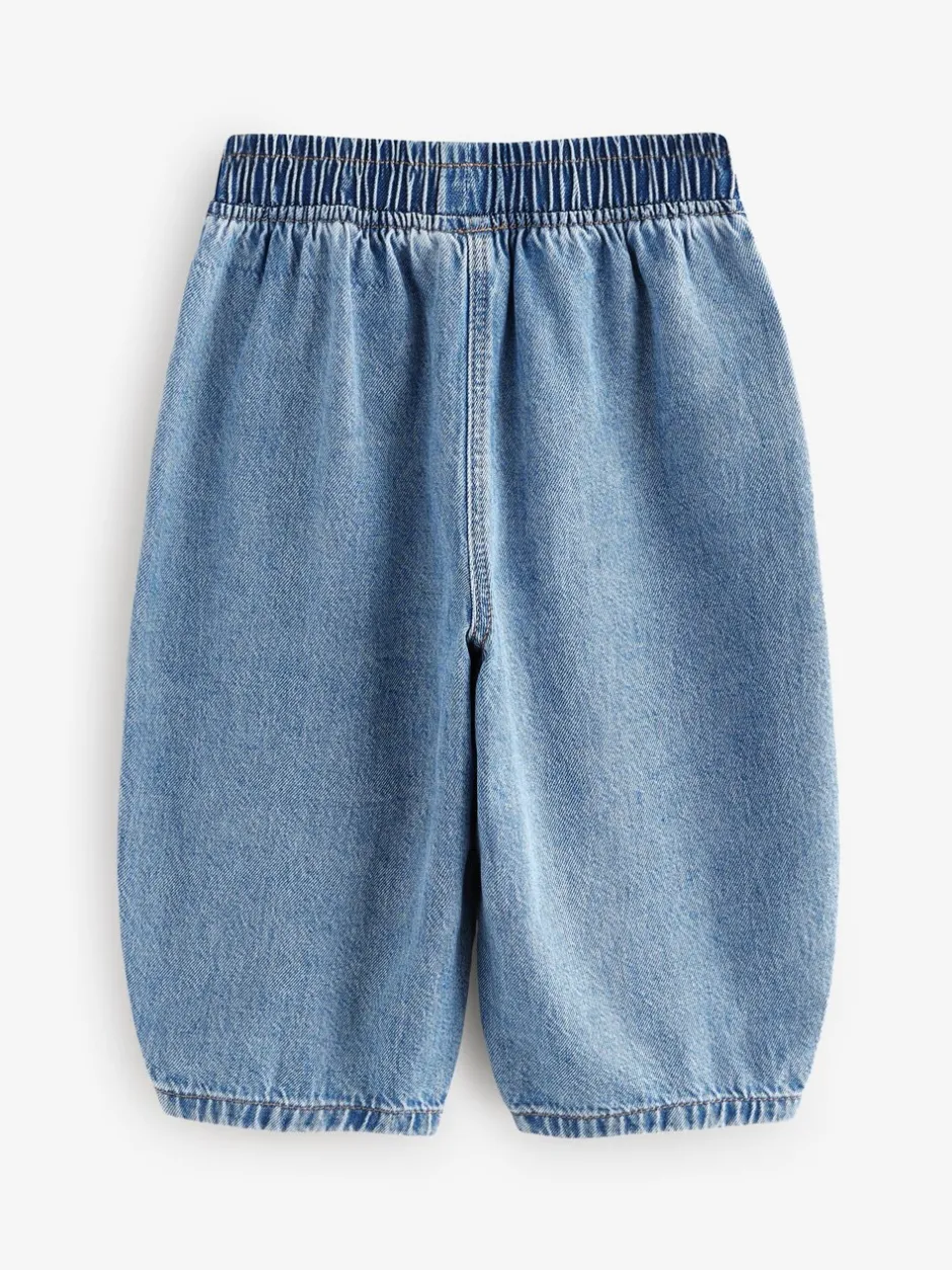 Jeans En Joggingbroeken|Jeans*Next - Barrel 100% katoenen jeans (3mnd-7jr) Middenblauw denim