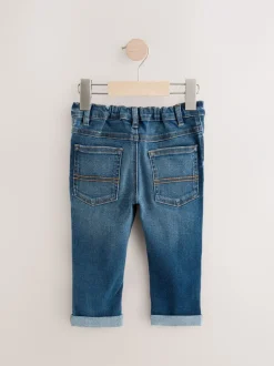 Jeans En Joggingbroeken|Jeans*Next - Comfortabele jeans met stretch (3 mnd-7 jr) Middenblauw denim