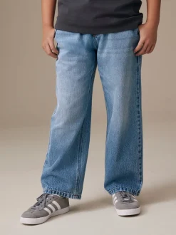 Jeans*Next - Denim jeans met elastische taille (3-16jr) Middenblauw denim
