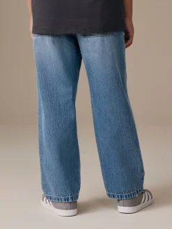 Jeans*Next - Denim jeans met elastische taille (3-16jr) Middenblauw denim