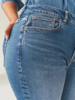 Jeans*Next Middenblauw denim - Hourglass Mid Rise Stretch Slim Jeans