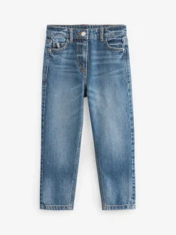 Jeans*Next Middenblauw denim - Mom 100% katoenen jeans (3-16jaar)