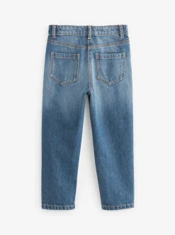 Jeans*Next Middenblauw denim - Mom 100% katoenen jeans (3-16jaar)