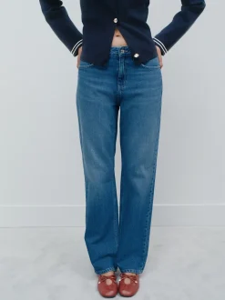 Jeans|Next - Straight Leg Jeans Middenblauw denim