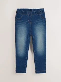 Jeans En Joggingbroeken|Jeans*Next - Jegging met elastische taille (3 mnd-7 jr) Middenblauw/lichtblauw denim