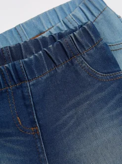 Jeans En Joggingbroeken|Jeans*Next - Jegging met elastische taille (3 mnd-7 jr) Middenblauw/lichtblauw denim