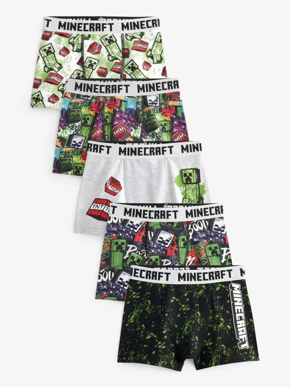 Ondergoed*Next Minecraft - Verpakking van 5 trunks (3-16jr)