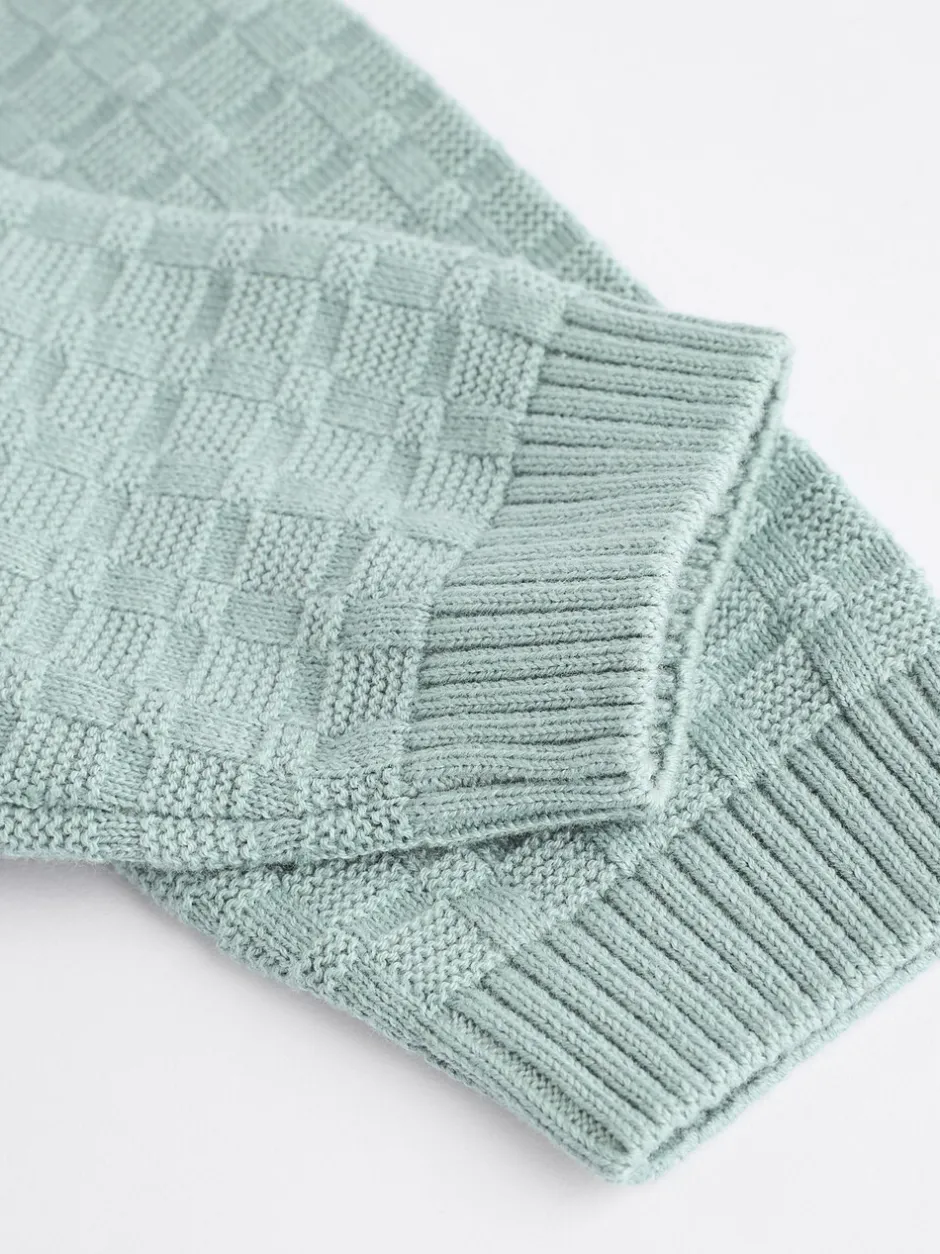 Sets En Combisets|Truien En Breisels*Next - Babyset met gebreide trui en legging van 100% katoen met textuur (0mnd -3jr) Mineraal