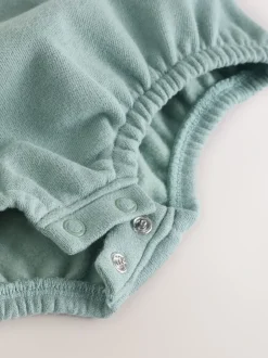 Rompertjes En Tuinbroeken*Next Mineraal gestreept - Babyset van geweven tuinbroek en rompertje (0 mnd-2 jr)