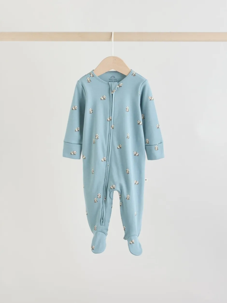 Multipacks|Babypakjes En Babypyjama's*Next - 100% katoenen babyslaapzakjes met tweewegrits verpakking van 5 (0mnd -2jr) Mineraalblauw