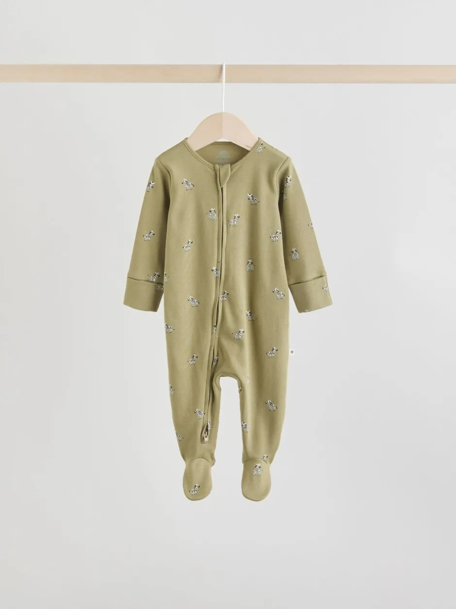 Multipacks|Babypakjes En Babypyjama's*Next - 100% katoenen babyslaapzakjes met tweewegrits verpakking van 5 (0mnd -2jr) Mineraalblauw