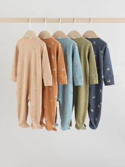 Multipacks|Babypakjes En Babypyjama's*Next - 100% katoenen babyslaapzakjes met tweewegrits verpakking van 5 (0mnd -2jr) Mineraalblauw