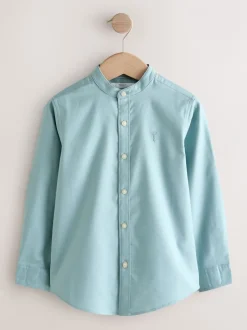 Shirts*Next - Oxford-overhemd met Lange mouwen en opa-kraag (3-16jaar) Mineraalgroen