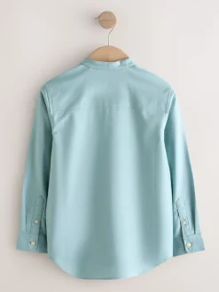 Shirts*Next - Oxford-overhemd met Lange mouwen en opa-kraag (3-16jaar) Mineraalgroen