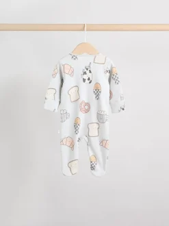Multipacks|Babypakjes En Babypyjama's|Next Mineraalkleurig - 4 Pack Baby-pyjama's met tweewegrits (0mnd -2jr)