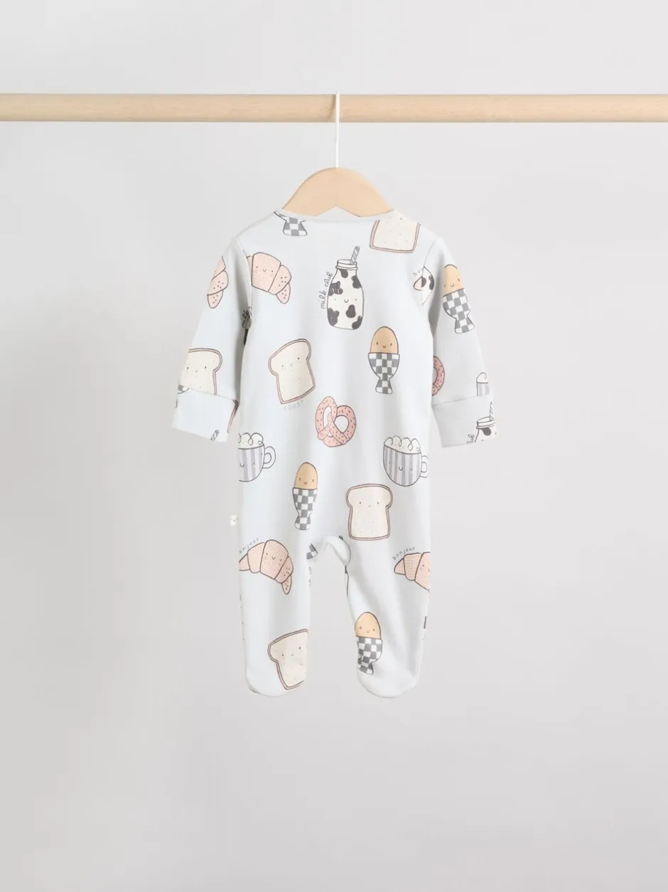 Multipacks|Babypakjes En Babypyjama's|Next Mineraalkleurig - 4 Pack Baby-pyjama's met tweewegrits (0mnd -2jr)