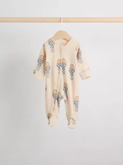 Multipacks|Babypakjes En Babypyjama's|Next Mineraalkleurig - 4 Pack Baby-pyjama's met tweewegrits (0mnd -2jr)