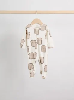 Multipacks|Babypakjes En Babypyjama's|Next Mineraalkleurig - 4 Pack Baby-pyjama's met tweewegrits (0mnd -2jr)
