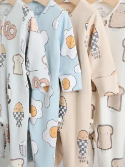 Multipacks|Babypakjes En Babypyjama's|Next Mineraalkleurig - 4 Pack Baby-pyjama's met tweewegrits (0mnd -2jr)